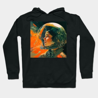 We Are Floating In Space - 36 - Sci-Fi Inspired Retro Artwork Hoodie